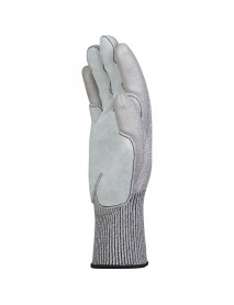 MĂNUȘI TRICOTATE DELTANOCUT® - PALMĂ CU STRAT DE PROTECȚIE PU ȘI DIN ȘPALT DE BOVINĂ - JOJA 13