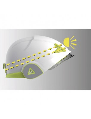 CASCĂ DE PROTECȚIE CU CARCASĂ DUBLĂ CU VIZIERĂ PLIANTĂ INTEGRATĂ