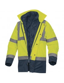 PARKA 3 ÎN 1 ÎNALTĂ VIZIBILITATE POLIESTER OXFORD CU MANTA PU