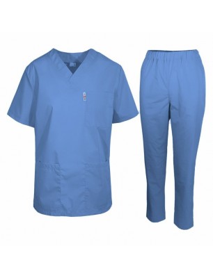 COSTUM MEDIC POPLIN 165GR BLEU