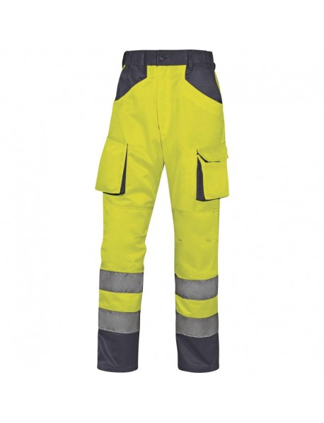 PANTALONI DE LUCRU INALTA VIZIBILITATE MACH2 DIN BUMBAC/POLIESTER