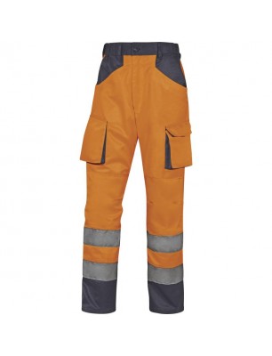 PANTALONI DE LUCRU INALTA VIZIBILITATE MACH2 DIN BUMBAC/POLIESTER