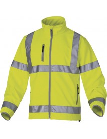 VESTA DE LUCRU  INALTA VIZIBILITATE "SOFTSHELL" POLIESTER/ELASTAN 3 STRATURI LAMINATE