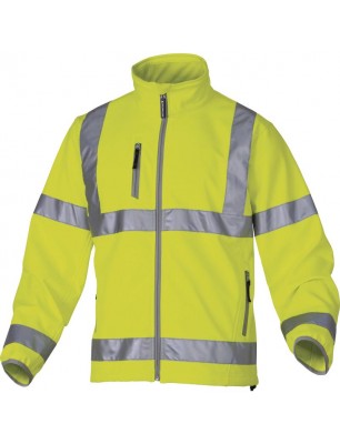 VESTA DE LUCRU  INALTA VIZIBILITATE "SOFTSHELL" POLIESTER/ELASTAN 3 STRATURI LAMINATE
