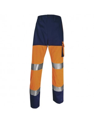 PANTALONI DE LUCRU INALTA VIZIBILITATE PANOSTYLE DIN POLIESTER/BUMBAC